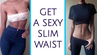 How To Get A Small Waist  4 Waist Slimming Exercises For Women That WORKS [upl. by Hach463]