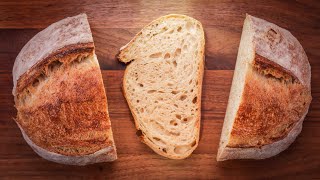 How to Make Perfect NoKnead Sourdough Bread  Easy Naturally Leavened Boule Recipe [upl. by Shelia73]