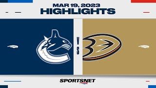 NHL Highlights  Canucks vs Ducks  March 19 2023 [upl. by Bonaparte]