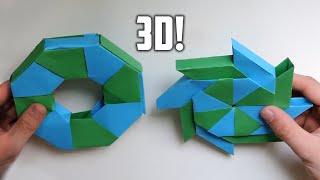 3D Origami Transforming Ninja Star Instructions Ray Bolt [upl. by Ellynad712]