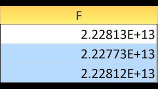 Excel remove e scientific notation from number [upl. by Dorie636]