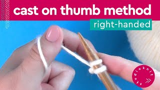 Cast On Thumb Method LongTail for Beginning Knitters [upl. by Damiano]