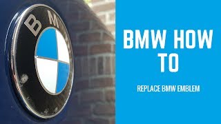 BMW How To Emblem Replacement E60 [upl. by Anelad655]