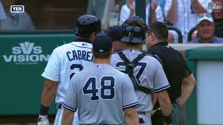 MLB  Miguel Cabrera vs Austin Romine TigersYankee Brawl [upl. by Sitnalta519]