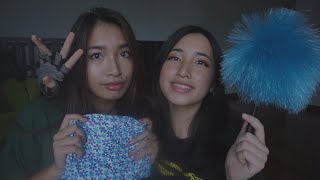 Teaching my sister how to ASMR  20 TRIGGERS✨✨ [upl. by Ahsiyn]