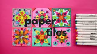 Paper Tiles A Geometric Art Project Featuring Symmetry [upl. by Annas490]