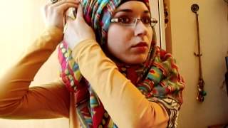 Hijab Tutorial 2 hijab styles Folds amp coverage [upl. by Amadus251]