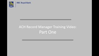 ACH Record Manager Part One [upl. by Irwinn]