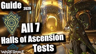 Warframe  All 7 Halls of Ascension Rooms SOLO GUIDE 2020 [upl. by Yenaiv]