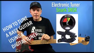 HOW TO TUNE A BASS GUITAR USING A DIGITAL TUNER [upl. by Annahsor273]