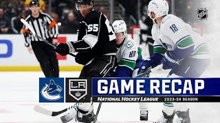 Canucks  Kings 46  NHL Highlights 2024 [upl. by Pfaff]