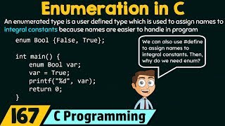 Enumerations in C [upl. by Anileba]