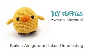 Kuiken Amigurumi handleiding Nederlands  leer haken voor beginners [upl. by Kitchen939]