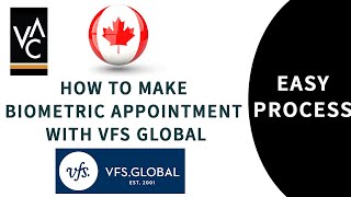 How to Book a Biometric Appointment online for Canada Visa with VFS Global [upl. by Nahraf]