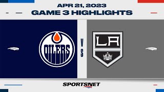 NHL Game 3 Highlights  Oilers vs Kings  April 21 2023 [upl. by Akcirahs80]