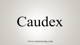 How To Say Caudex [upl. by Lankton996]