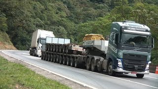 Carretas na Serra da BR376  PRSC  Prox Curva da Santa [upl. by Riancho]