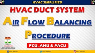 HVAC Training  Duct Air Balancing Calculation [upl. by Nevada]