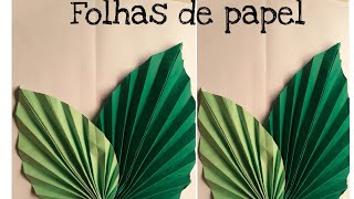 Folhas de papel fácil  cartolina  sem molde [upl. by Eiramoj]