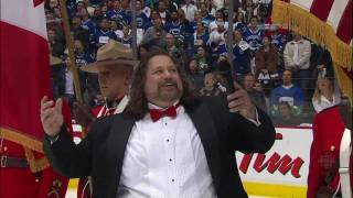 Canadian and American National Anthems  Game 1  Canucks Vs Kings  041510  HD [upl. by Etnovad]