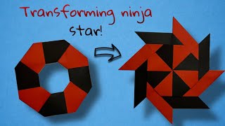 How To Make Origami Transforming Ninja Star [upl. by Adnylam]