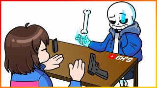 SANS vs FRISK  UNDERTALE  AMONG US CUP SONG 41  GHS ANIMATION [upl. by Camfort]