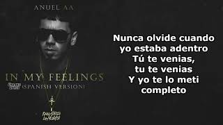 In My Feelings Spanish Version Letra  Anuel AA [upl. by Auot]