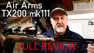 Air Arms TX200 mklll  Full Review and Practice Shooting [upl. by Main]