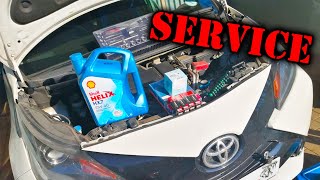 Doing a Minor Service on a Toyota Aygo 2018 [upl. by Yusem69]