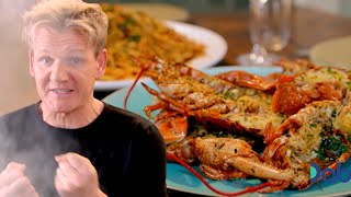 Gordon Ramsay Makes Grilled Lobster amp Bloody Mary Linguini [upl. by Pesvoh]