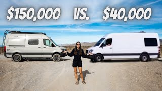 150k vs 40k SPRINTER VAN full tour [upl. by Annawyt]