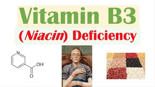 Vitamin B3 Niacin Deficiency Pellagra  Sources Causes Symptoms Diagnosis Treatment [upl. by Eelrehpotsirhc]