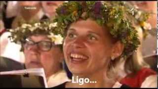 Latvian Song Festival  quotLīgoquot Sway ENGLISH translation  subtitles [upl. by Urbas]