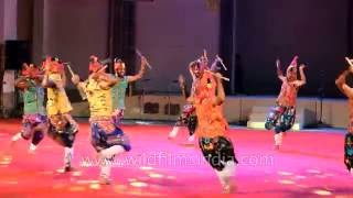 Gujarati folk dancers perform Garba dance in Manipur East meets West [upl. by Notlehs348]