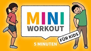 MINI WORKOUT für Kids ohne Geräte amp wenig Platz  vlamingo [upl. by Clint999]