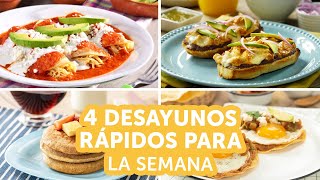 4 desayunos rápidos para la semana  Kiwilimón [upl. by Llabmik]