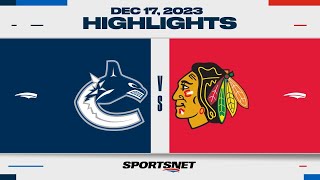 NHL Highlights  Canucks vs Blackhawks  December 17 2023 [upl. by Leinahtan718]