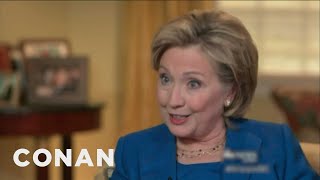 Hillary Clintons Health Problems Interview  CONAN on TBS [upl. by Notsuj]