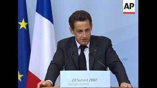 NEW French President Sarkozy gives presser photo op with Putin [upl. by Jemima]