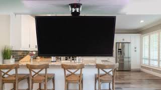 MOUNTEFD55 Electric flip down ceiling tv mount by VIVO [upl. by Ycnahc]