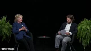 Hillary Clinton between two ferns [upl. by Notgnilliw]