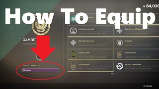 How To Unlock And Equip A Title  Seals Title Rewards  Destiny 2 [upl. by Thissa]