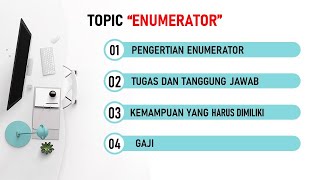 ENUMERATOR ADALAH  PENGERTIAN ENUMERATOR Eps 1 [upl. by Anialahs]