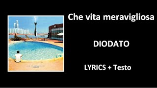 Che vita meravigliosa  Diodato OFFICIAL LYRICS  Testo [upl. by Phira]