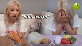 GIDLE Soyeon trying to eat vegetables a disaster [upl. by Bannister]