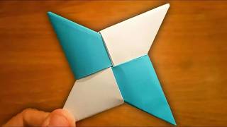 Origami Ninja Star Paper Shuriken  BEST Tutorial [upl. by Sremmus]