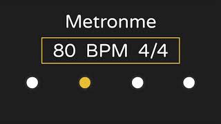 Metronome  80 BPM  44 Time with Accent [upl. by Hannaj740]