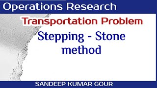 Stepping stone method in transportation problem  Lecture30 [upl. by Toomay]