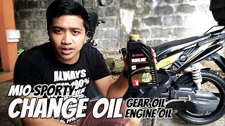 Yamaha Mio Sporty How to Change Oil  Engine Oil  Gear Oil [upl. by Pelpel770]