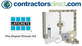 Laticrete HydroBan PreSloped Shower Kit  How to Install [upl. by Einnok828]